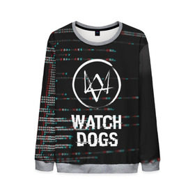 Мужской свитшот 3D с принтом WATCH DOGS в городе Новоалтайск, 100% полиэстер с мягким внутренним слоем | круглый вырез горловины, мягкая резинка на манжетах и поясе, свободная посадка по фигуре | action | ct os | ded sec | fox | game | gamer | glitch | hacker | player | watch dogs | watch dogs 2 | глитч | знак лиса | игра | компьютерная игра | маркус | хакер