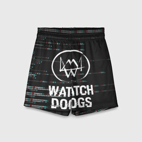 Детские спортивные шорты 3D с принтом WATCH DOGS в городе Новоалтайск,  100% полиэстер
 | пояс оформлен широкой мягкой резинкой, ткань тянется
 | action | ct os | ded sec | fox | game | gamer | glitch | hacker | player | watch dogs | watch dogs 2 | глитч | знак лиса | игра | компьютерная игра | маркус | хакер