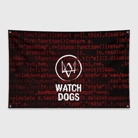 Флаг-баннер с принтом WATCH DOGS в городе Новоалтайск, 100% полиэстер | размер 67 х 109 см, плотность ткани — 95 г/м2; по краям флага есть четыре люверса для крепления | action | ct os | ded sec | fox | game | gamer | glitch | hacker | player | watch dogs | watch dogs 2 | глитч | знак лиса | игра | компьютерная игра | маркус | хакер
