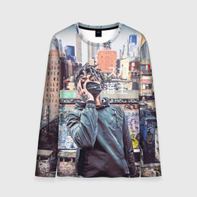 Мужской лонгслив 3D с принтом SCARLXRD (RAP) в городе Новоалтайск, 100% полиэстер | длинные рукава, круглый вырез горловины, полуприлегающий силуэт | музыка | реп | скарлорд