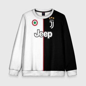 Детский свитшот 3D с принтом Ronaldo Juventus Home 19/20 в городе Новоалтайск, 100% полиэстер | свободная посадка, прямой крой, мягкая тканевая резинка на рукавах и понизу свитшота | cristiano ronaldo | juventus | ronaldo | криштиану роналду | роналду | футбол | ювентус
