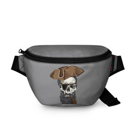 Поясная сумка 3D с принтом Real pirate в городе Новоалтайск, 100% полиэстер | плотная ткань, ремень с регулируемой длиной, внутри несколько карманов для мелочей, основное отделение и карман с обратной стороны сумки застегиваются на молнию | beard | bones | crossed | drawing | font | funny | graphics | hat | inscription | mustache | one eyed | pipe | pirate | real | roger | skull | smoking | борода | весёлый | графика | кости | кури | надпись | одноглазый | перекрещенные | пират | реальный | 