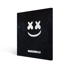Холст квадратный с принтом Marshmello Cosmos в городе Новоалтайск, 100% ПВХ |  | dj | marshmello | usa | америка | клубная музыка | мармело | маршмелло | маршмеллоу | музыка | музыкант