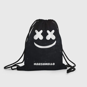Рюкзак-мешок 3D с принтом Marshmello Cosmos в городе Новоалтайск, 100% полиэстер | плотность ткани — 200 г/м2, размер — 35 х 45 см; лямки — толстые шнурки, застежка на шнуровке, без карманов и подкладки | dj | marshmello | usa | америка | клубная музыка | мармело | маршмелло | маршмеллоу | музыка | музыкант