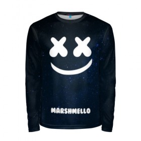 Мужской лонгслив 3D с принтом Marshmello Cosmos в городе Новоалтайск, 100% полиэстер | длинные рукава, круглый вырез горловины, полуприлегающий силуэт | dj | marshmello | usa | америка | клубная музыка | космос | мармело | маршмелло | маршмеллоу | музыка | музыкант | небо