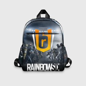 Детский рюкзак 3D с принтом RAINBOW SIX | SIEGE в городе Новоалтайск, 100% полиэстер | лямки с регулируемой длиной, сверху петелька, чтобы рюкзак можно было повесить на вешалку. Основное отделение закрывается на молнию, как и внешний карман. Внутри дополнительный карман. По бокам два дополнительных кармашка | 6 | cybersport | esport | logo | pro league | rainbow | rainbow six siege | six | team | киберспорт | лого | радуга осада
