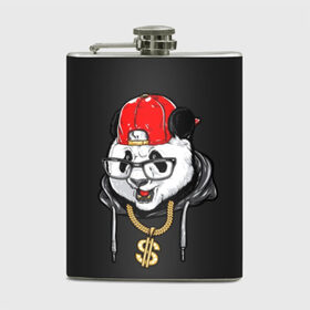 Фляга с принтом Swag Panda в городе Новоалтайск, металлический корпус | емкость 0,22 л, размер 125 х 94 мм. Виниловая наклейка запечатывается полностью | animal | art | authority | baseball cap | bear | chain | dollar | drawing | gold | graphics | hood | look | panda | red | swag | wild | авторитет | бейсболка | взгляд | графика | дикий | доллар | животное | золотая | искусство | капюшон | красна