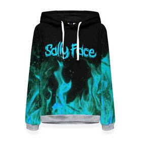 Женская толстовка 3D с принтом SALLY FACE FIRE в городе Новоалтайск, 100% полиэстер  | двухслойный капюшон со шнурком для регулировки, мягкие манжеты на рукавах и по низу толстовки, спереди карман-кенгуру с мягким внутренним слоем. | face | fire | game | horror | larry | sally | sally face | sanity s fall | игра | ларри | мальчик с протезом | огонь | салли | салли фейс | ужасы