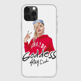 Чехол для iPhone 12 Pro Max с принтом Goddess stay cool в городе Новоалтайск, Силикон |  | Тематика изображения на принте: beautiful | blonde | calm | cool | fashionable | gesture | girl | goddess | hand | remains | sign | victory | блондинка | богиня | девушка | жест | знак | красивая | крутая | модная | остается | победа | рука | спокойной