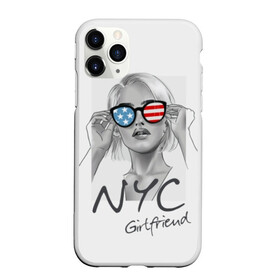 Чехол для iPhone 11 Pro Max матовый с принтом NYC girlfriend в городе Новоалтайск, Силикон |  | beautiful | blonde | city | flag | girl | girlfriend | new york | reflection | stars | stripes | usa | блондинка | город | девушка | звезды | красивая | нью йорк | отражение | очки | подруга | полосы | сша | флаг