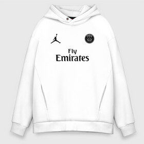Мужское худи Oversize хлопок с принтом NEYMAR JR PSG&JORDAN в городе Новоалтайск, френч-терри — 70% хлопок, 30% полиэстер. Мягкий теплый начес внутри —100% хлопок | боковые карманы, эластичные манжеты и нижняя кромка, капюшон на магнитной кнопке | Тематика изображения на принте: jordan | neymar | neymar jr | psg | джордан | неймар | псж