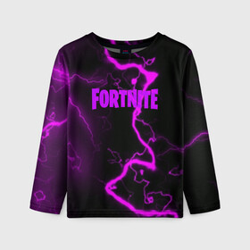 Детский лонгслив 3D с принтом FORTNITE в городе Новоалтайск, 100% полиэстер | длинные рукава, круглый вырез горловины, полуприлегающий силуэт
 | battle royale | fortnite | fortnite battle royale | futuresynth | game | outrun | retrowave | synth | synthwave | игры | ретровейв | синтвейв | фортнайт
