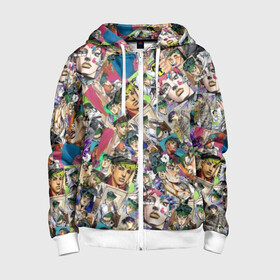 Детская толстовка 3D на молнии с принтом JoJo Bizarre Adventure в городе Новоалтайск, 100% полиэстер |  манжеты и пояс оформлены широкой мягкой резинкой, двухслойный капюшон со шнурком для регулировки, спереди карманы и застежка-молния
 | anime | aureo | jojo | jojos | jojos bizarre adventure | vento | боевик | джоджо | иероглиф | манга | приключения | стиль | ужасы | фэнтези | япония