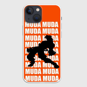 Чехол для iPhone 13 mini с принтом MUDA MUDA в городе Новоалтайск,  |  | anime | aureo | jojo | jojos | jojos bizarre adventure | vento | боевик | джоджо | иероглиф | манга | приключения | стиль | ужасы | фэнтези | япония