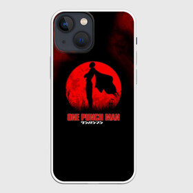 Чехол для iPhone 13 mini с принтом Красное солнце Ванпанчмен в городе Новоалтайск,  |  | one | one punch man | бесправный ездок | бласт | бэнг | ванпанчмен | генос | демон киборг | лысый плащ | ниндзя | сайтама | сверхзвуковой соник | серебряный клык | тацумаки | человек один удар