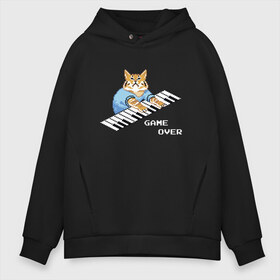 Мужское худи Oversize хлопок с принтом IT CROWD 8 bit cat в городе Новоалтайск, френч-терри — 70% хлопок, 30% полиэстер. Мягкий теплый начес внутри —100% хлопок | боковые карманы, эластичные манжеты и нижняя кромка, капюшон на магнитной кнопке | 8 bit cat | 8 бит кот | cat | game | game over | it crowd | old gamer | компьютерщики | котики | котэ | майка роя