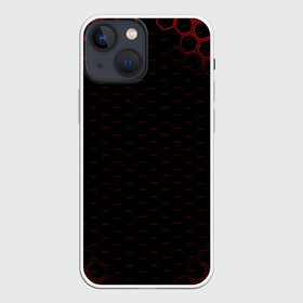 Чехол для iPhone 13 mini с принтом СТАЛЬНАЯ БРОНЯ в городе Новоалтайск,  |  | abstraction | cyber | cyberpunk | future | geometry | hexagon | neon | techno | texture | абстракция | броня | геометрия | кибер | краски | неон | неоновый | сетка | соты | стальная броня | текстура | шестигранники