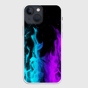 Чехол для iPhone 13 mini с принтом ПЛАМЯ | НЕОНОВЫЙ ОГОНЬ в городе Новоалтайск,  |  | Тематика изображения на принте: blue | bright | fire | heat | light | neon | purple | red | wildfire | искры | неон | огненный | огонь | пламя | пожар