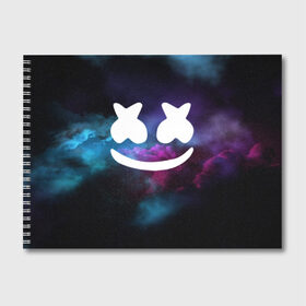 Альбом для рисования с принтом MARSHMELLO SPACE в городе Новоалтайск, 100% бумага
 | матовая бумага, плотность 200 мг. | Тематика изображения на принте: dj | galaxy | marshmello | space | star
nebula | usa | абстракция | америка | вселенная | галактика | звезда | звезды | клубная музыка | космический | маршмелло | музыка | музыкант | планеты