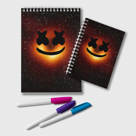 Блокнот с принтом MELLO BLACK HOLE в городе Новоалтайск, 100% бумага | 48 листов, плотность листов — 60 г/м2, плотность картонной обложки — 250 г/м2. Листы скреплены удобной пружинной спиралью. Цвет линий — светло-серый
 | Тематика изображения на принте: black hole | dj | galaxy | hole | marshmello | space | star
nebula | usa | абстракция | америка | вселенная | галактика | звезда | звезды | клубная музыка | космический | маршмелло | музыка | музыкант | планеты | че