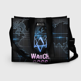 Сумка-шоппер 3D с принтом WATCH DOGS в городе Новоалтайск, 100% полиэстер | застегивается на металлическую кнопку; внутренний карман застегивается на молнию. Стенки укреплены специальным мягким материалом, чтобы защитить содержимое от несильных ударов
 | action | ct os | ded sec | fox | game | gamer | glitch | hacker | player | watch dogs | watch dogs 2 | глитч | знак лиса | игра | компьютерная игра | маркус | хакер