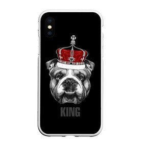 Чехол для iPhone XS Max матовый с принтом Английский бульдог с короной в городе Новоалтайск, Силикон | Область печати: задняя сторона чехла, без боковых панелей | Тематика изображения на принте: animals | authority | breed | bulldog | cool | crown | dog | english | fighting | head | illustration | inscription | king | muzzle | supreme | swag | авторитет | английский | бойцовый | бульдог | верховный | голова | животные | иллюстрация | король | кор