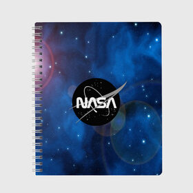 Тетрадь с принтом NASA SPACE в городе Новоалтайск, 100% бумага | 48 листов, плотность листов — 60 г/м2, плотность картонной обложки — 250 г/м2. Листы скреплены сбоку удобной пружинной спиралью. Уголки страниц и обложки скругленные. Цвет линий — светло-серый
 | galaxy | nasa | nebula | space | star | абстракция | вселенная | галактика | звезда | звезды | космический | наса | планеты