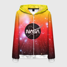 Мужская толстовка 3D на молнии с принтом NASA в городе Новоалтайск, 100% полиэстер | длина до линии бедра, манжеты и пояс оформлены мягкой тканевой резинкой, двухслойный капюшон со шнурком для регулировки, спереди молния, по бокам два кармана | galaxy | nasa | nebula | space | star | абстракция | вселенная | галактика | звезда | звезды | космический | наса | планеты