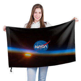 Флаг 3D с принтом NASA SPACE в городе Новоалтайск, 100% полиэстер | плотность ткани — 95 г/м2, размер — 67 х 109 см. Принт наносится с одной стороны | galaxy | nasa | nebula | space | star | абстракция | вселенная | галактика | звезда | звезды | космический | наса | планеты