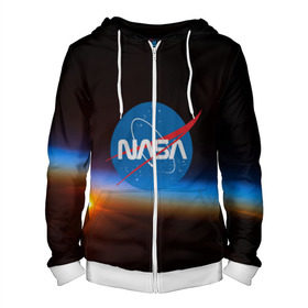 Мужская толстовка 3D на молнии с принтом NASA SPACE в городе Новоалтайск, 100% полиэстер | длина до линии бедра, манжеты и пояс оформлены мягкой тканевой резинкой, двухслойный капюшон со шнурком для регулировки, спереди молния, по бокам два кармана | galaxy | nasa | nebula | space | star | абстракция | вселенная | галактика | звезда | звезды | космический | наса | планеты