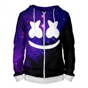 Мужская толстовка 3D на молнии с принтом Marshmello 5 в городе Новоалтайск, 100% полиэстер | длина до линии бедра, манжеты и пояс оформлены мягкой тканевой резинкой, двухслойный капюшон со шнурком для регулировки, спереди молния, по бокам два кармана | dj | fortnite | marshmello | music | дж | зефир | маршмелоу | музыка | форнайт | фортнайт