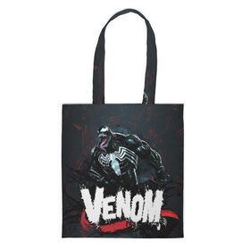 Сумка 3D повседневная с принтом VENOM в городе Новоалтайск, 100% полиэстер | Плотность: 200 г/м2; Размер: 34×35 см; Высота лямок: 30 см | comics | eddie brock | marvel | spider man | venom | веном | едди брок | едди брокк | комикс | марвел | марвэл | человек паук