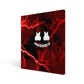 Холст квадратный с принтом Marshmello в городе Новоалтайск, 100% ПВХ |  | christopher comstock | dj | marshmello | music | диджей | клубная музыка | клубняк | крис комсток | логотип | маршмеллоу | музыка