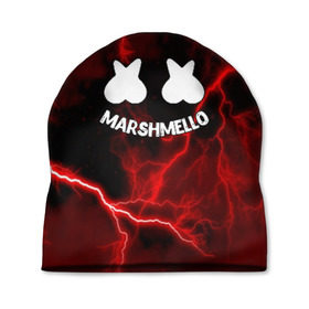 Шапка 3D с принтом Marshmello в городе Новоалтайск, 100% полиэстер | универсальный размер, печать по всей поверхности изделия | christopher comstock | dj | marshmello | music | диджей | клубная музыка | клубняк | крис комсток | логотип | маршмеллоу | музыка