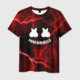 Мужская футболка 3D с принтом Marshmello в городе Новоалтайск, 100% полиэфир | прямой крой, круглый вырез горловины, длина до линии бедер | christopher comstock | dj | marshmello | music | диджей | клубная музыка | клубняк | крис комсток | логотип | маршмеллоу | музыка