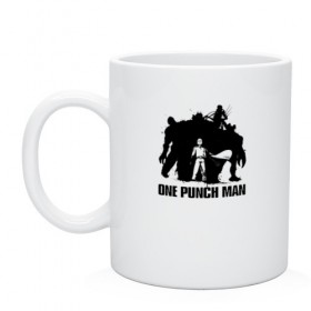Кружка с принтом One-Punch Man в городе Новоалтайск, керамика | объем — 330 мл, диаметр — 80 мм. Принт наносится на бока кружки, можно сделать два разных изображения | Тематика изображения на принте: one | one punch man | бесправный ездок | бласт | бэнг | ванпанчмен | генос | демон киборг | лысый плащ | ниндзя | сайтама | сверхзвуковой соник | серебряный клык | тацумаки | человек один удар