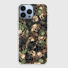 Чехол для iPhone 13 Pro Max с принтом Камуфляж с черепами в городе Новоалтайск,  |  | Тематика изображения на принте: 23 февраля | камуфляж | кости | милитари | паттрен | скелет | хаки | хеллоуин | череп