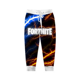 Детские брюки 3D с принтом FORTNITE STORM в городе Новоалтайск, 100% полиэстер | манжеты по низу, эластичный пояс регулируется шнурком, по бокам два кармана без застежек, внутренняя часть кармана из мелкой сетки | Тематика изображения на принте: 2019 | armor | armour | cybersport | esport | fortnite | game | llama | logo | thunder | броня | игра | киберспорт | лама | молнии | фиолетовый | фирменные цвета | фортнайт