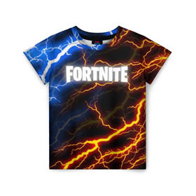Детская футболка 3D с принтом FORTNITE STORM в городе Новоалтайск, 100% гипоаллергенный полиэфир | прямой крой, круглый вырез горловины, длина до линии бедер, чуть спущенное плечо, ткань немного тянется | Тематика изображения на принте: 2019 | armor | armour | cybersport | esport | fortnite | game | llama | logo | thunder | броня | игра | киберспорт | лама | молнии | фиолетовый | фирменные цвета | фортнайт