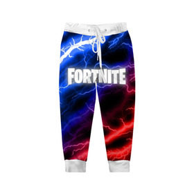 Детские брюки 3D с принтом FORTNITE STORM в городе Новоалтайск, 100% полиэстер | манжеты по низу, эластичный пояс регулируется шнурком, по бокам два кармана без застежек, внутренняя часть кармана из мелкой сетки | Тематика изображения на принте: 