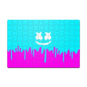 Пазл магнитный 126 элементов с принтом MARSHMELLO в городе Новоалтайск, полимерный материал с магнитным слоем | 126 деталей, размер изделия —  180*270 мм | colors | dj | marshmello | paints | usa | америка | брызги | клубная музыка | краска | маршмелло | музыка | музыкант