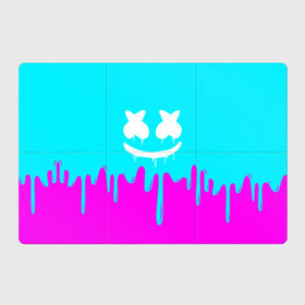 Магнитный плакат 3Х2 с принтом MARSHMELLO в городе Новоалтайск, Полимерный материал с магнитным слоем | 6 деталей размером 9*9 см | colors | dj | marshmello | paints | usa | америка | брызги | клубная музыка | краска | маршмелло | музыка | музыкант