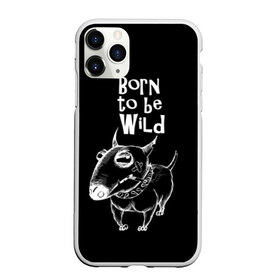 Чехол для iPhone 11 Pro матовый с принтом Born to be wild в городе Новоалтайск, Силикон |  | Тематика изображения на принте: angry | animals | authority | b | black and white | bull terrier | bully | cool | dog | fight | illustration | swag | thug | wild | авторитет | бандит | бойцовый | бультерьер | дикий | животные | злой | иллюстрация | крутой | надпись | ошейник | п