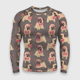 Мужской рашгард 3D с принтом Мопсы в городе Новоалтайск,  |  | animals | bow tie | breed | different | dogs | illustration | painting | pink | poses | pugs | puppies | галстук бабочка | живопись | животные | иллюстрация | мопсы | очки | позы | порода | разные | розовые | собаки | щенки