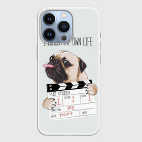 Чехол для iPhone 13 Pro с принтом I direct my own life в городе Новоалтайск,  |  | animal | board | direct | dog | his | i | life | pug | slate | the inscription | грифельная | доска | животное | жизнь | мопс | надпись | направляю | свою | собака | я