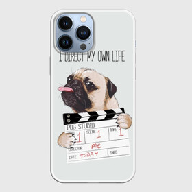 Чехол для iPhone 13 Pro Max с принтом I direct my own life в городе Новоалтайск,  |  | animal | board | direct | dog | his | i | life | pug | slate | the inscription | грифельная | доска | животное | жизнь | мопс | надпись | направляю | свою | собака | я