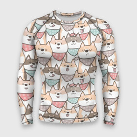 Мужской рашгард 3D с принтом Шиба Ину в городе Новоалтайск,  |  | animal | bibs | breed | cardigan | corgi | dog | funny | illustration | inu | lick | pembroke | puppies | scarves | sheba | small | welsh | вельш | животное | иллюстрация | ину | кардиган | корги | маленькие | облизываются | пемброк | платки | порода | сл
