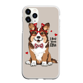 Чехол для iPhone 11 Pro Max матовый с принтом I need your love в городе Новоалтайск, Силикон |  | Тематика изображения на принте: animal | bow tie | breed | corgi | cute | dog | funny | hearts | holiday | pembroke | polka dot | red | saint | valentine | валентина | вельш корги | галстук бабочка | горошек | день | животное | красный | любовь | милая | очки | пемброк | пород
