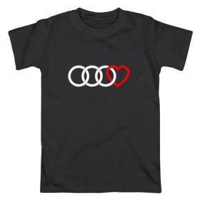 Мужская футболка хлопок с принтом Audi в городе Новоалтайск, 100% хлопок | прямой крой, круглый вырез горловины, длина до линии бедер, слегка спущенное плечо. | audi | ауди | купить ауди