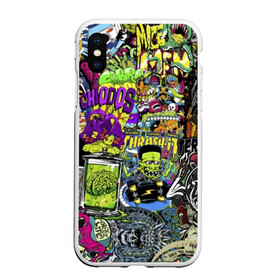 Чехол для iPhone XS Max матовый с принтом Stickerbombing Horrors в городе Новоалтайск, Силикон | Область печати: задняя сторона чехла, без боковых панелей | horror | logotip | sticker | stickerbombing | urban | америка | граффити | логотип | логотипы | мода | нью йорк | скейт | скейтборд | стикербомбинг | стикеры | стиль | сша | тату | ужасы | улица | уличный стиль | череп